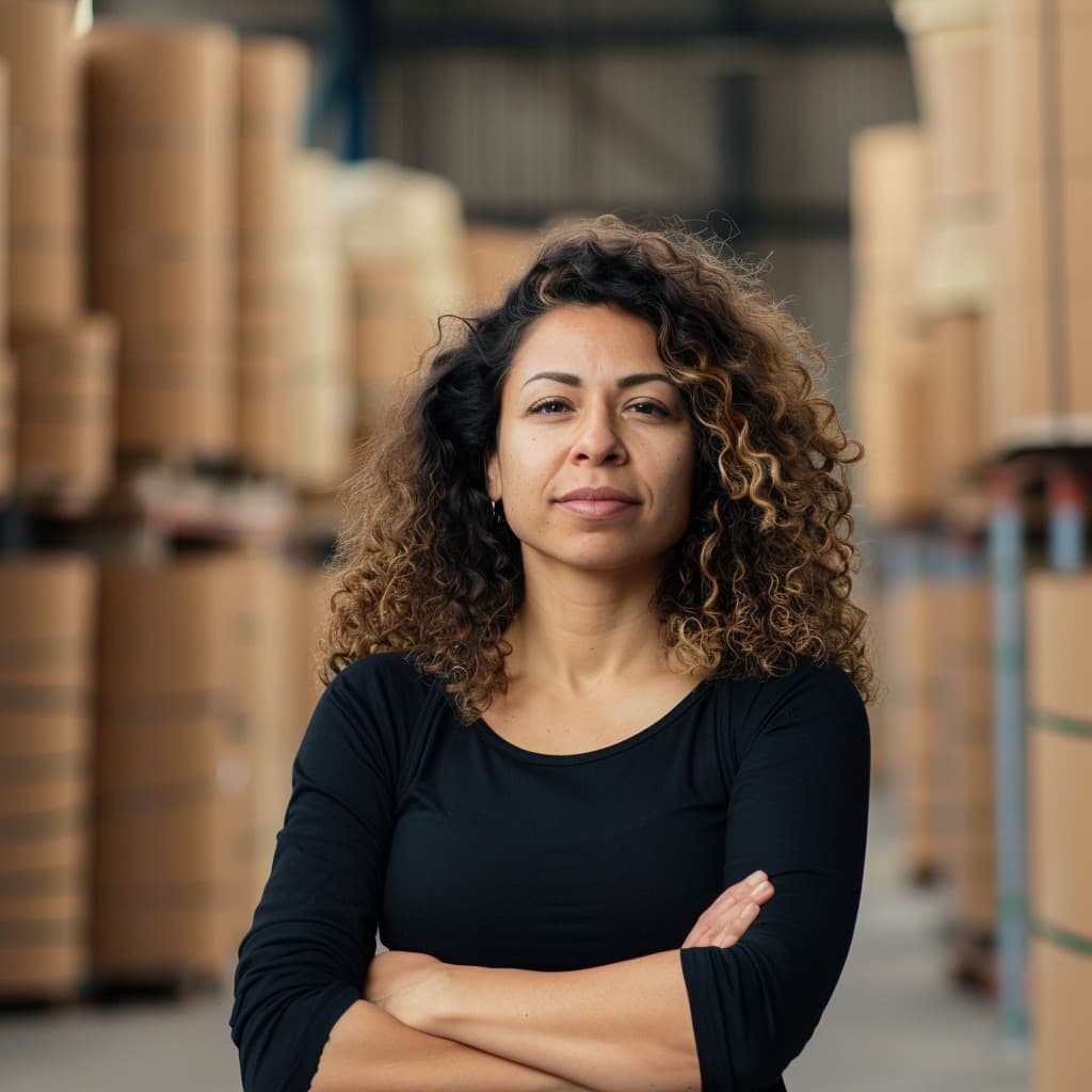 Coordinadora de una fábrica de rollos de papel VCI Kraft