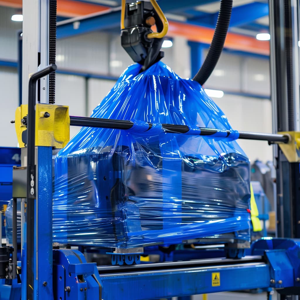 Maquina en una industria que ya fue cubiera con una pelicula VCI estirable de PREMCO