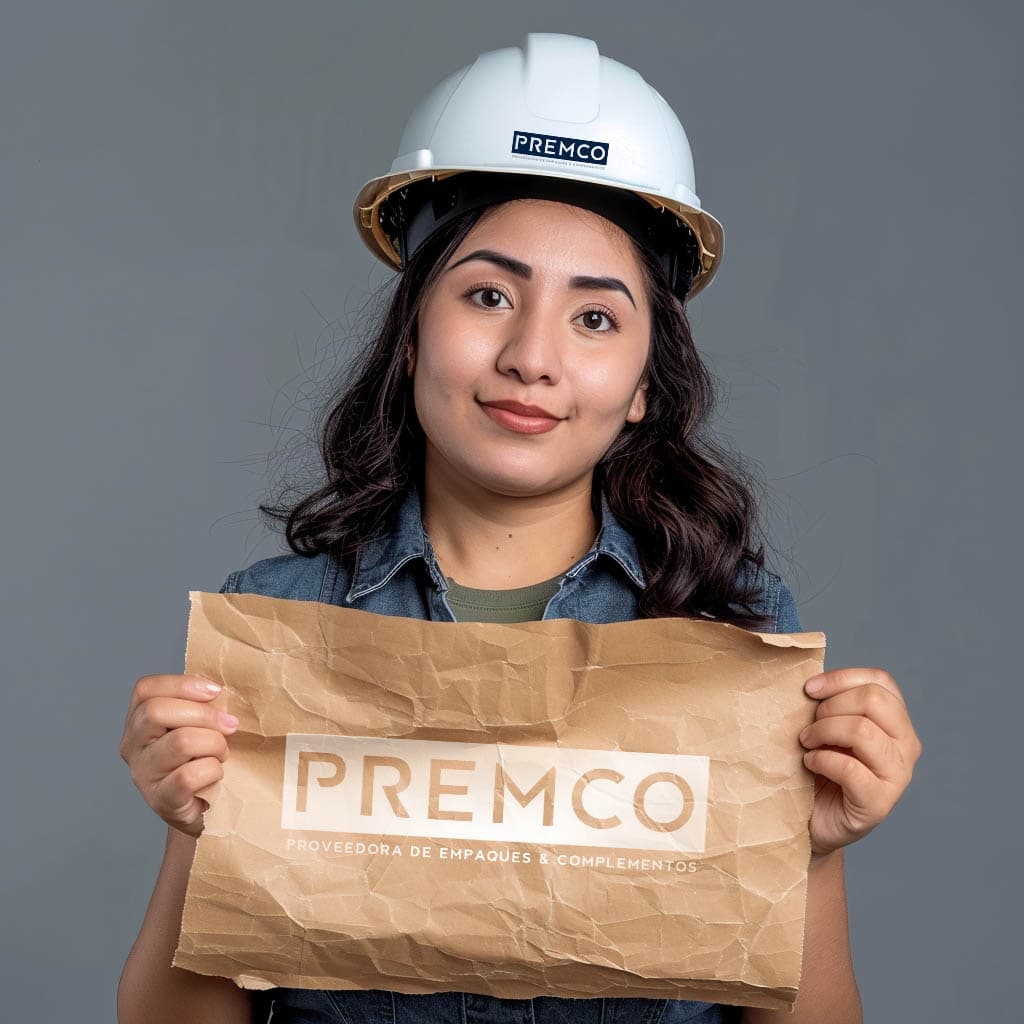 Trabajadora de PREMCO especializada en el papel VCI kraft